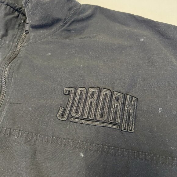 Vintage Air Jordon Nike Jacket Mens XL Black 1/4 Zip Basketball - Picture 5 of 12